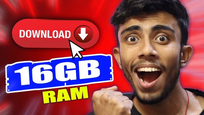 YouTube thumbnail showing RAM upgrade